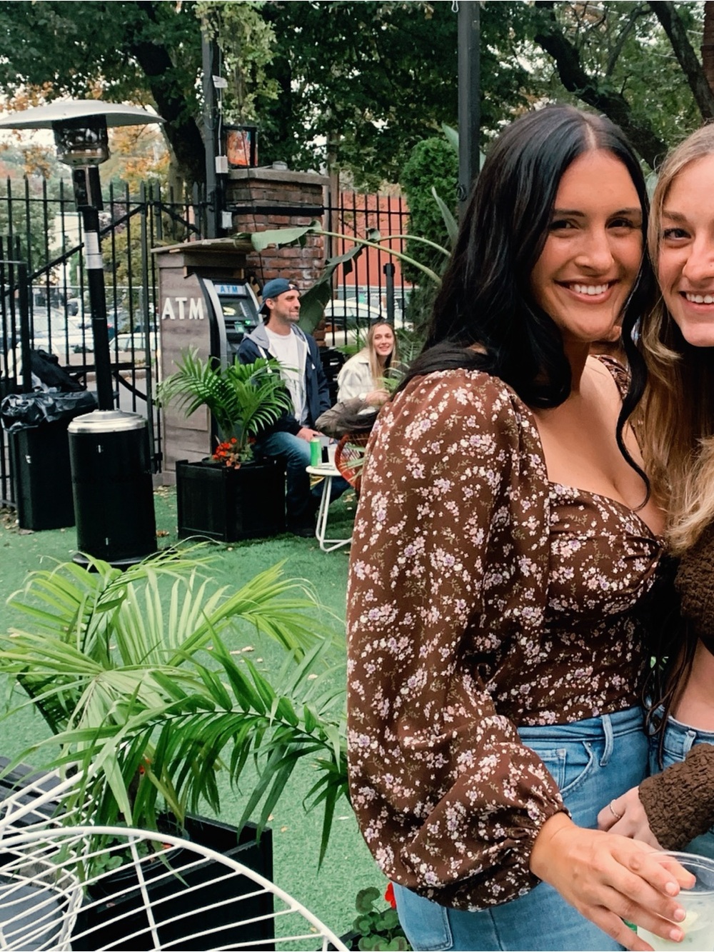 Brown Floral Top
